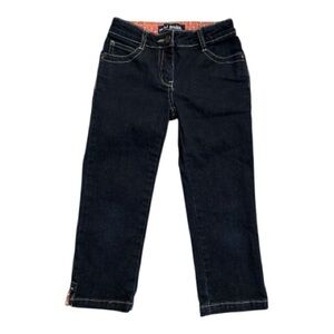 Mini Boden Girls 8 Capri Jeans Adjustable Waist Dark Blue
